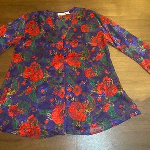 Victoria Secret Gold Label Sheer Flower Nightshirt